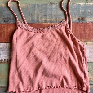 Old Navy Peach Lace Trim Cami